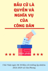 KẾ HOẠCH  Tổ chức bầu cử Trưởng ấp nhiệm kỳ 2024-2029  trên địa bàn xã Tân Phong